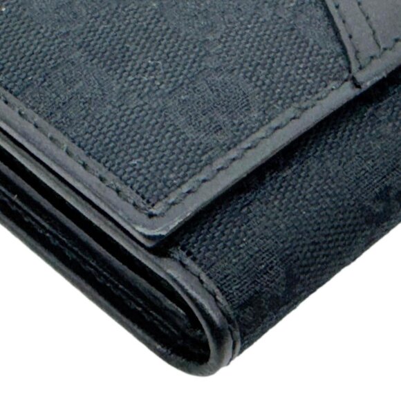 Gucci  Bifold Vintage GG Canvas Wallet Black 184597 - Picture 8 of 14